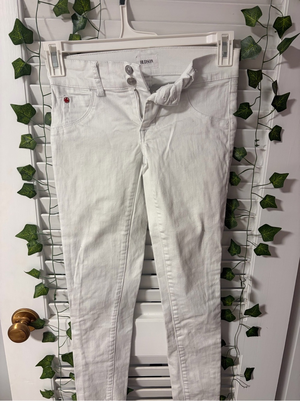 Hudson Jeans White Skinny Jeans - Women's Slim Fit